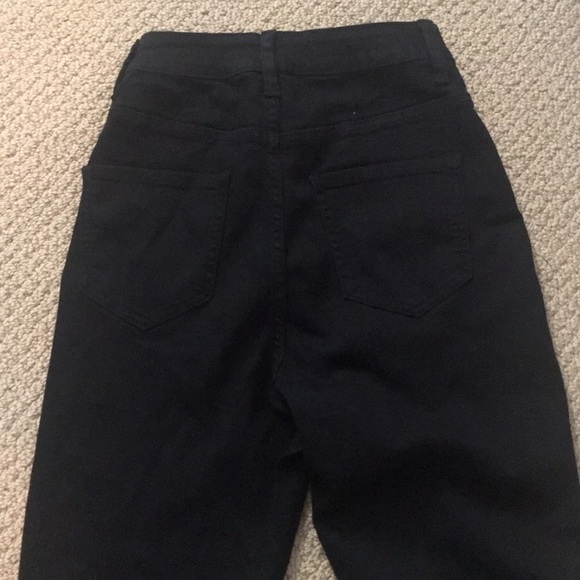 FashionNova high waisted lace up black jeans - Picture 6 of 6